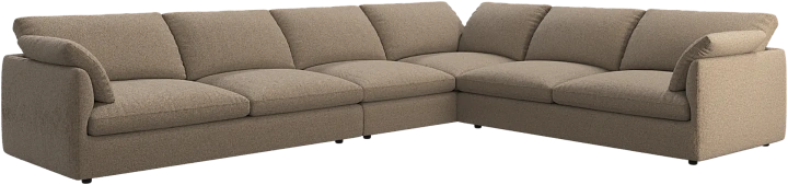 Угловой диван Milano - Lazio 3096 Ткань коричневого цвета  -  Под заказ