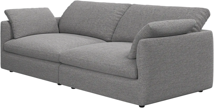 3-х местный диван Milano из двух модулей - Bristol 3060 Ткань светло-серого цвета  -  Под заказ