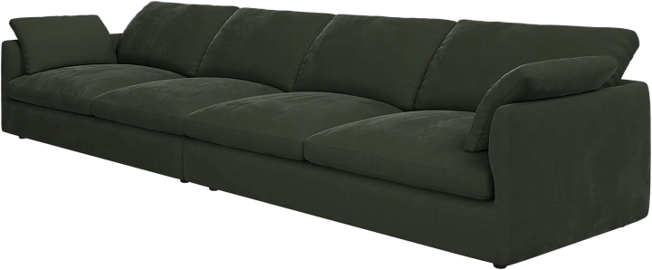 4-х местный диван Milano - Bologna ткань темно-зеленого цвета 3256 -  Под заказ