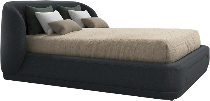 Кровать Bolzano - Bristol 3065 Синяя ткань  -  Под заказ