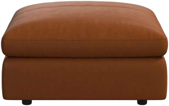 Пуф Milano - Nordic Vintage кожа 5150 карамельного цвета -  Под заказ