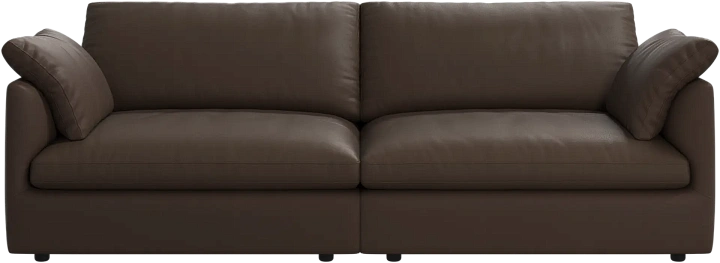 3-х местный диван Milano из двух модулей - Nordic Grain 5131 Кожа цвета камня -  Под заказ