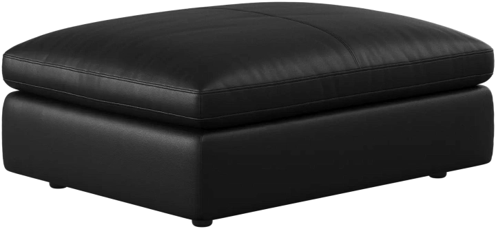 Пуф Milano - Nordic Grain 5130 Кожа черного цвета -  Под заказ