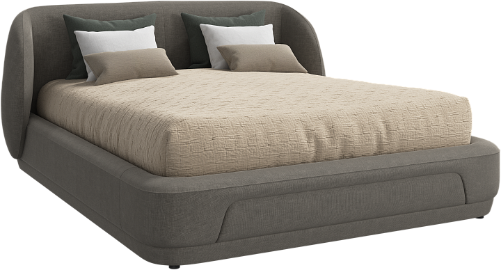 Кровать Bolzano - Napoli 2250 Ткань серебристо-серая  -  Под заказ