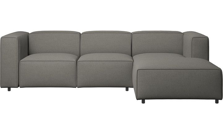 Диван Carmo с модулем для отдыха - Frisco 2067 Ткань цвета серого камня  -  Под заказ