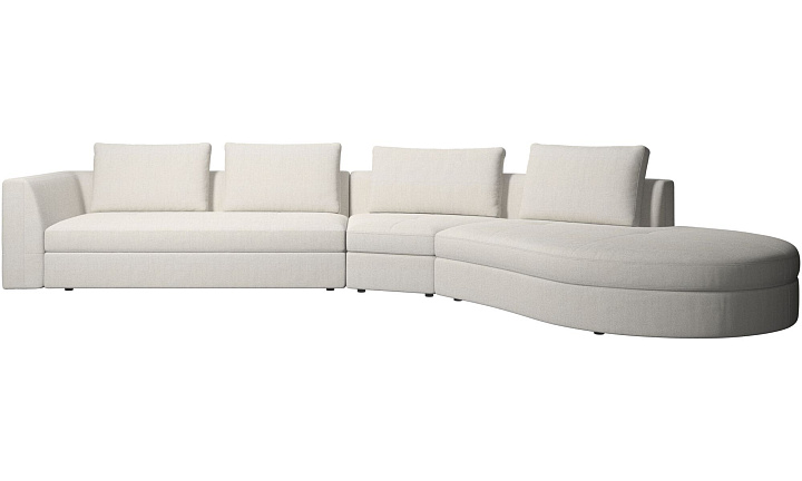 Диван Bergamo - Lazio 3090 Ткань белого цвета  -  Под заказ