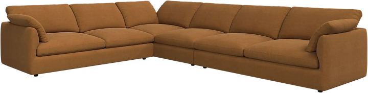 Угловой диван Milano - Frisco 2057 Ткань цвета кэмел с функцией акваклин  -  Под заказ