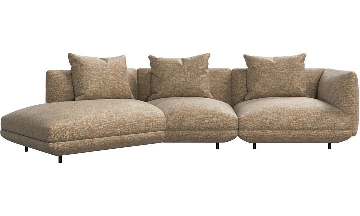 3-местный диван c козеткой Salamanca - Tuscany горчичного цвета 3205 -  Под заказ