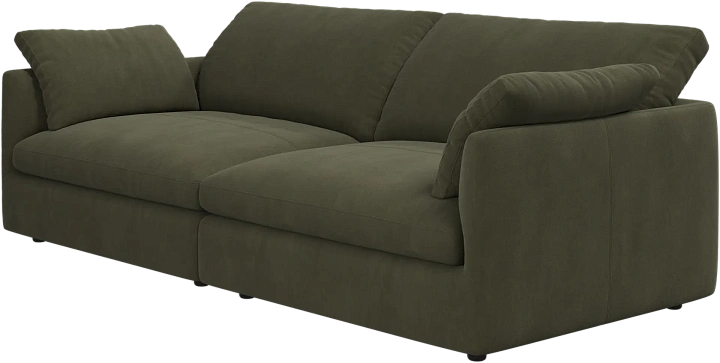 3-х местный диван Milano из двух модулей - York  5121 Kожа светло-зеленая -  Под заказ