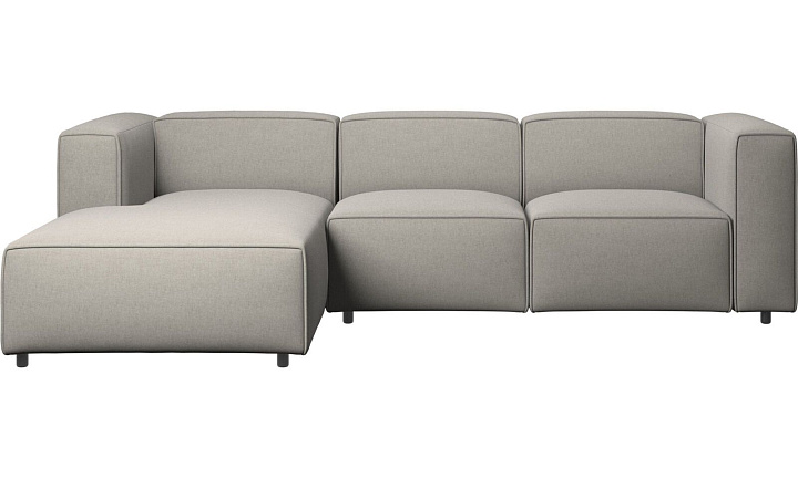 Диван Carmo с модулем для отдыха - Frisco 2063 Ткань с покрытием aquaclean светло-серого цвета  -  Под заказ