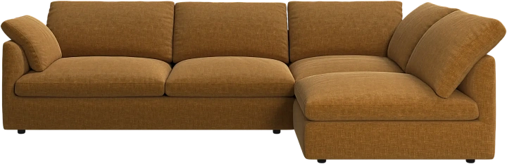 Угловой диван Milano - Napoli 2252 Ткань золотисто-бежевого цвета  -  Под заказ