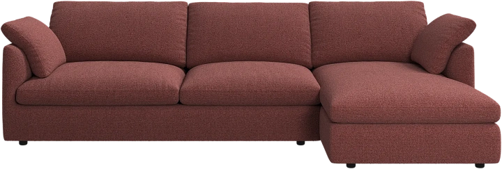 Угловой диван Milano - Rimini ткань кирпично-красного цвета 3088 -  Под заказ