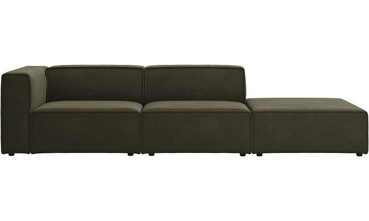 Диван Carmo с модулем для отдыха - York  5121 Kожа светло-зеленая -  Под заказ