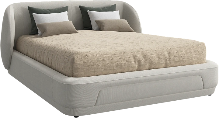 Кровать Bolzano - Skagen 3160 Бежевая ткань  -  Под заказ