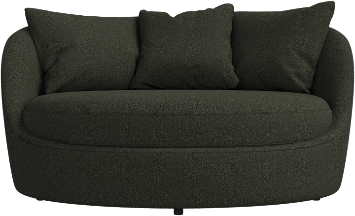 Кресло Ø - Lazio 3094 Темно-зеленая ткань  -  Под заказ