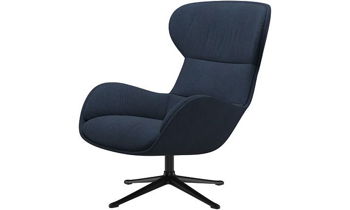 Кресло Reno с функцией вращения - Skagen 3163 Темно-синяя ткань  -  Под заказ