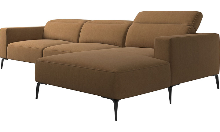 Диван Zürich с модулем для отдыха - Frisco 2057 Ткань цвета кэмел с функцией акваклин  -  Под заказ