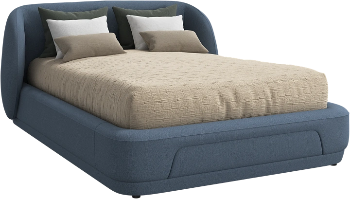 Кровать Bolzano - Capri ткань голубого цвета 3233 -  Под заказ