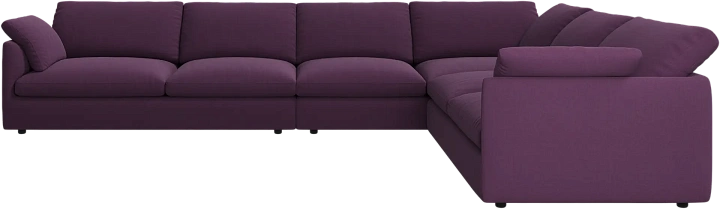 Угловой диван Milano - Frisco 2278 Ткань фиолетово-винного цвета -  Под заказ