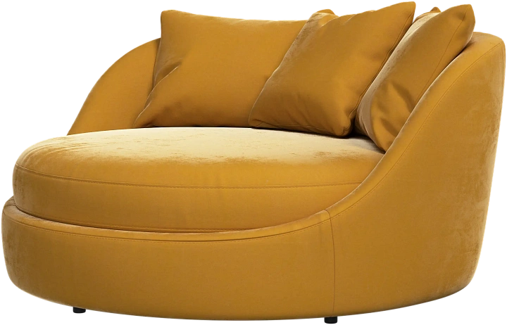 Кресло Ø - Bologna ткань горчичного цвета 3255 -  Под заказ