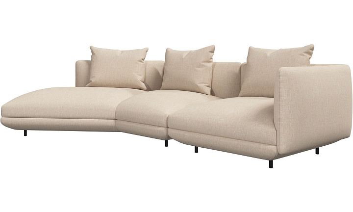 3-местный диван c козеткой Salamanca - Tomelilla fabric 3145 Бежевая ткань -  Под заказ