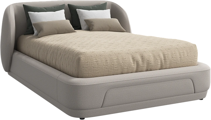 Кровать Bolzano - Arezzo ткань бежевого цвета 3331 -  Под заказ