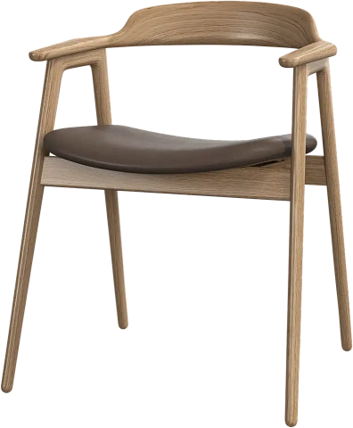 Обеденный стул Seoul - Nordic Vintage кожа 5151 серо-коричневого цвета -  Под заказ