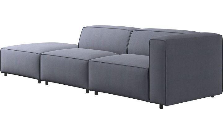 Диван Carmo с модулем для отдыха - Frisco 2056 Голубая ткань с функцией акваклин  -  Под заказ