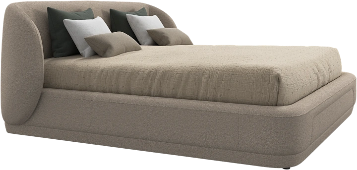 Кровать Bolzano - Lazio 3091 Ткань бежевого цвета  -  Под заказ