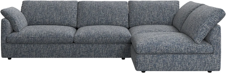 Угловой диван Milano - Tuscany синего цвета 3206 -  Под заказ