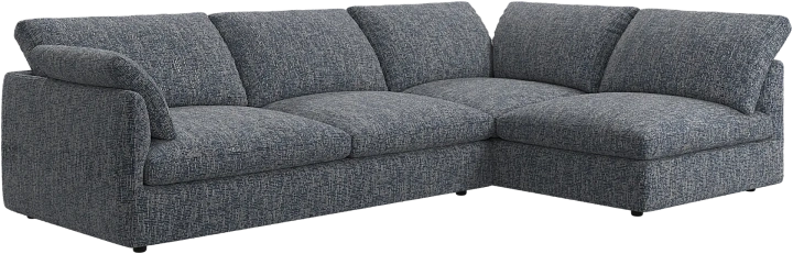 Угловой диван Milano - Tuscany синего цвета 3206 -  Под заказ